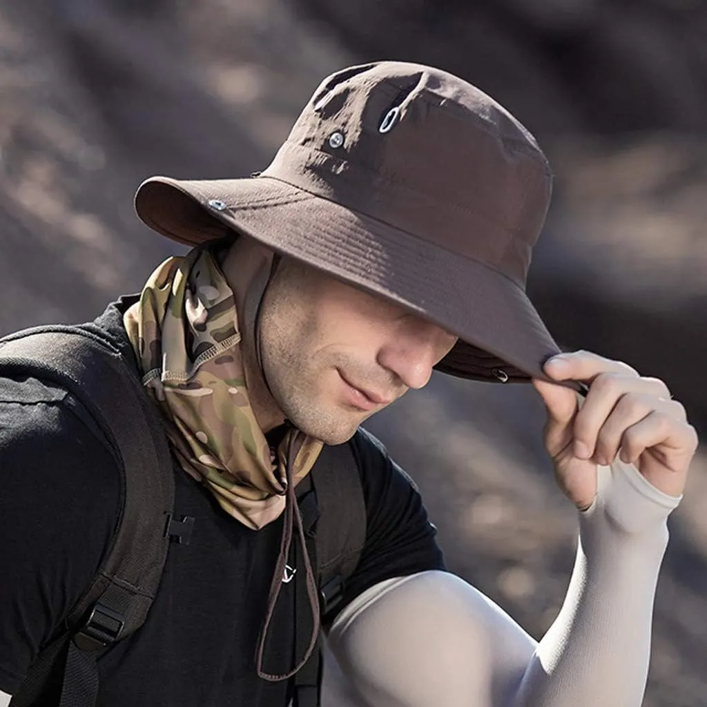 Unisex Bucket Hat 2024 Summer Breathable Sun Hat Fishing Cap Sun Protection Roll Up Foldable Sunhat for Men and Women