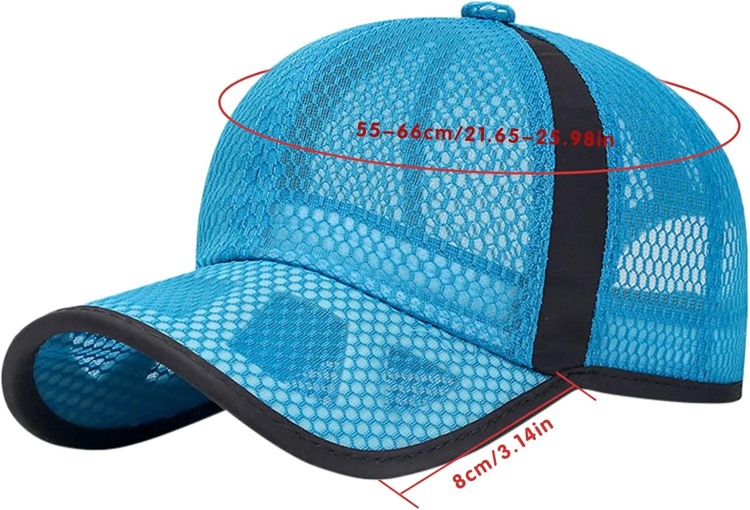Unisex Quick-Dry Baseball Cap with Breathable Mesh Adjustable Sports Hat Running Cap Outdoor Sun Hat for Men