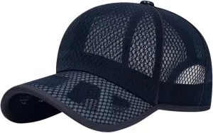 Unisex Quick-Dry Baseball Cap with Breathable Mesh Adjustable Sports Hat Running Cap Outdoor Sun Hat for Men