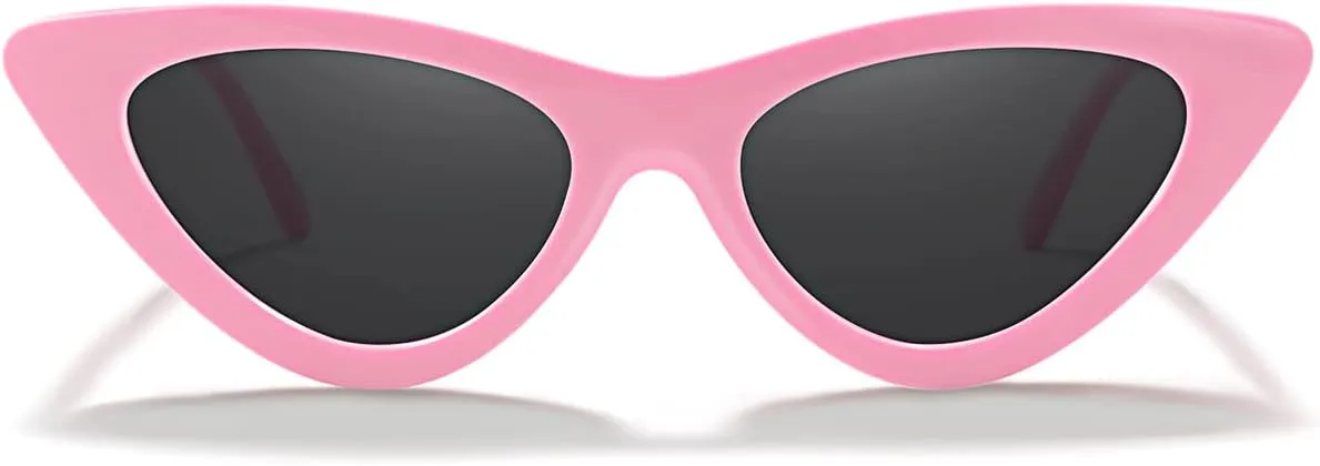 Vintage Cat Eye Sunglasses for Women Classic Retro Narrow Cateye Shades UV400 Protection Sun Glasses Sunnies