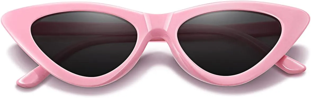 Vintage Cat Eye Sunglasses for Women Classic Retro Narrow Cateye Shades UV400 Protection Sun Glasses Sunnies