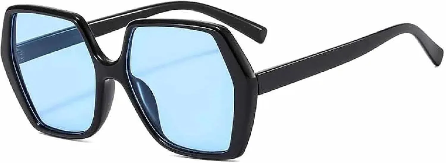 Vintage Classic Big Frame Polygon Men Women Unisex Trend Outdoors Travel Sunglasses Uv400