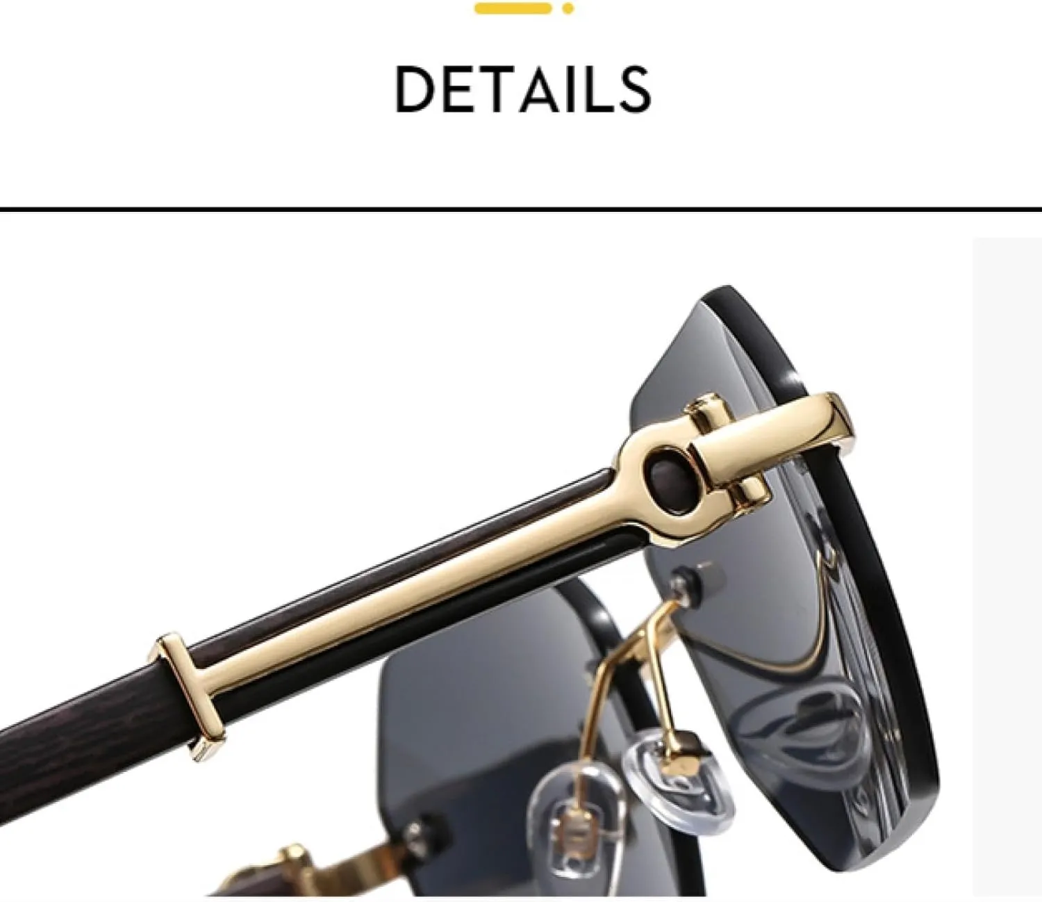 Vintage Luxury Punk Polygon Rimless Sunglasses Men Women Fashion Classic Trendy Travels Driving Sunglasses Uv400