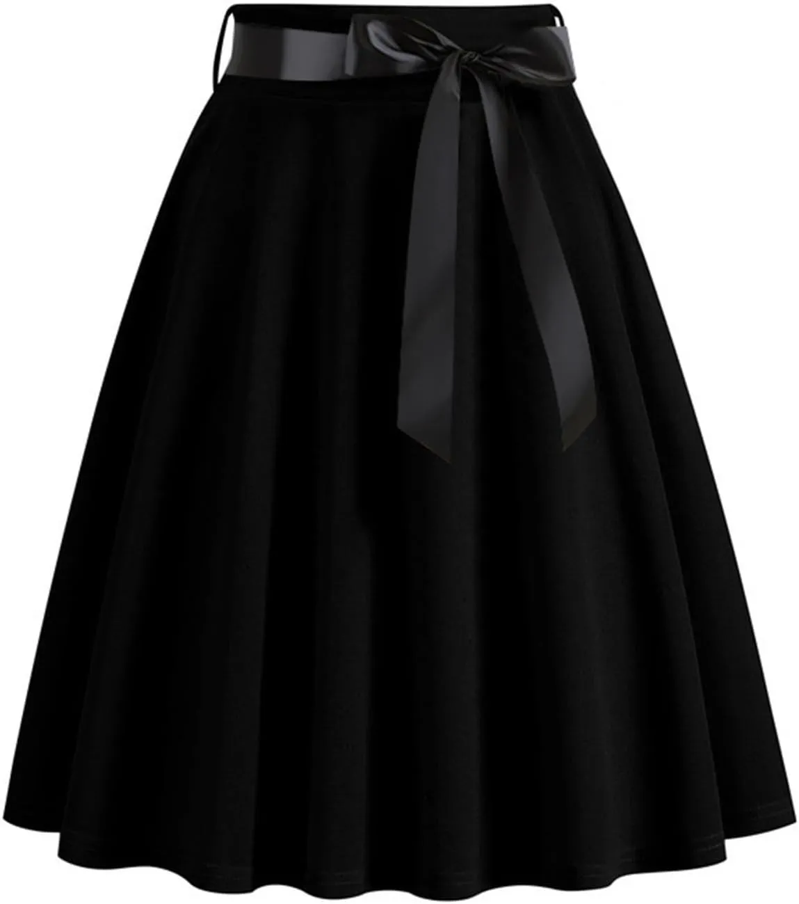 Vintage Pleated Skirt for Womens Fall Winter 1950s Party Skirt Fashion 50s Hepburn Style Pleated Swing A-Line Skirt