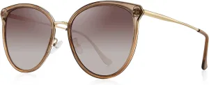 Vintage Polarized Cat eye sunglasses for Women Classic Oversized Cateye Sunglasses