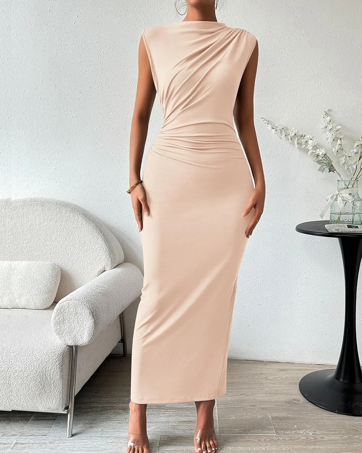 Wedding Guest Dresses for Women Semi Formal Dresses Summer Bodycon Maxi Dresses Work Evening Party Cocktail Dresses