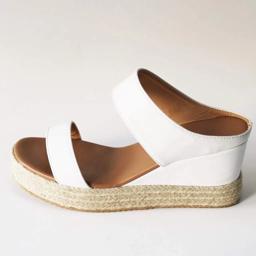 Wedges Toe Slip-On Open Beach Sandals Women Breathable Straw Casual Shoes Women's Wedges