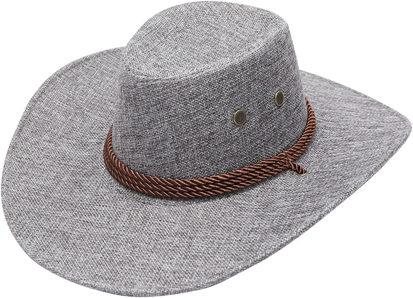 Western Cowboy Hat for Men Women Classic Fedora Hats with Buckle Belt Summer Outback Shapeable Wide Brim