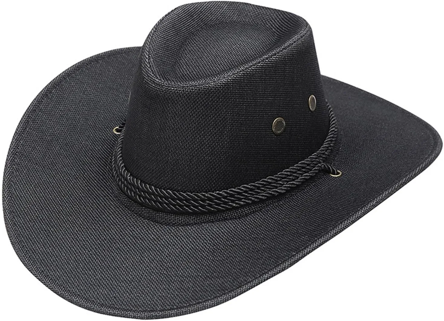 Western Cowboy Hat for Men Women Classic Fedora Hats with Buckle Belt Summer Outback Shapeable Wide Brim