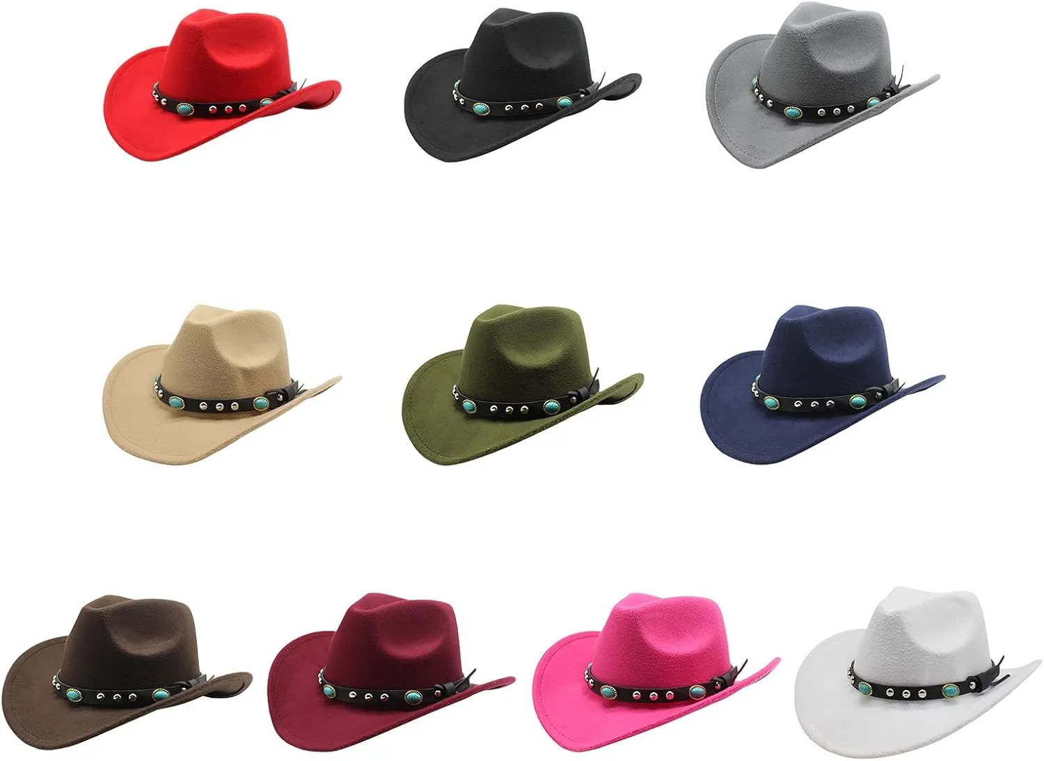 Western Cowboy Hats for Women, Cowgirl Hat with Feathers, Straw Cowboy Hat, Men Halloween Party Costume Accessory