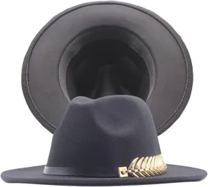 Wide Brim Fedora Hats for Men Women Panama Rancher Hat Classic British Style Ladies Fedora Jazz Hat