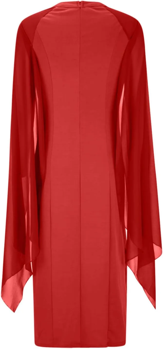 Women Elegant High Split Flare Sleeve Formal Evening Gown Maxi Dress 2025 Trendy Sexy Cocktail Party Flowy Long Dress