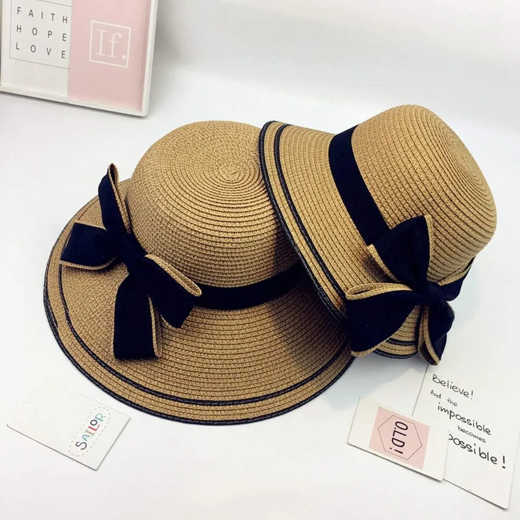 Women Ladies Floppy Beach Sun Foldable Cap New Summer Wide Brim Straw Hat Bucket Cap for Beach Fishing Hiking