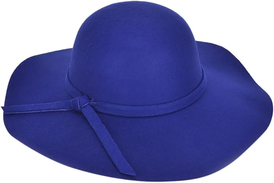 Women Ladies Floppy Wide Brim Wool Bowler Beach Hat Sun Cap Summer Beach Sun Protection Women Fashion Straw Hat
