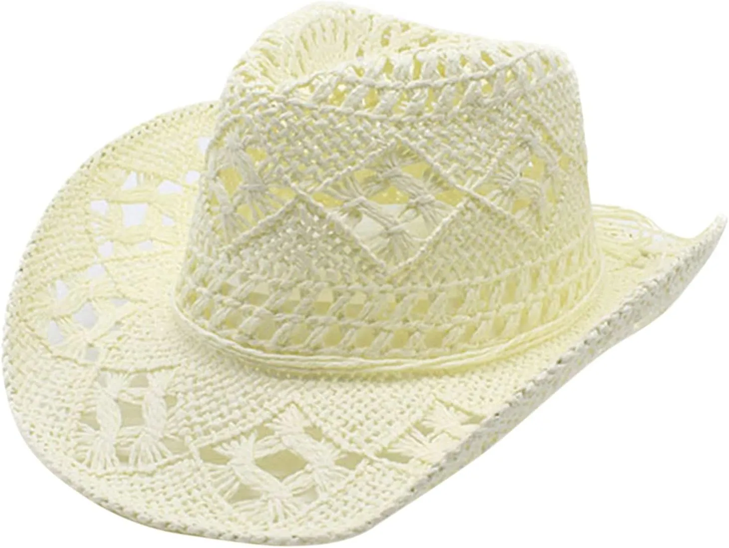Women Men Retro Felt Wide Brim Western Cowboy Panama Hat Dress Up Hat with Wind Lanyard Outback Wide Brim