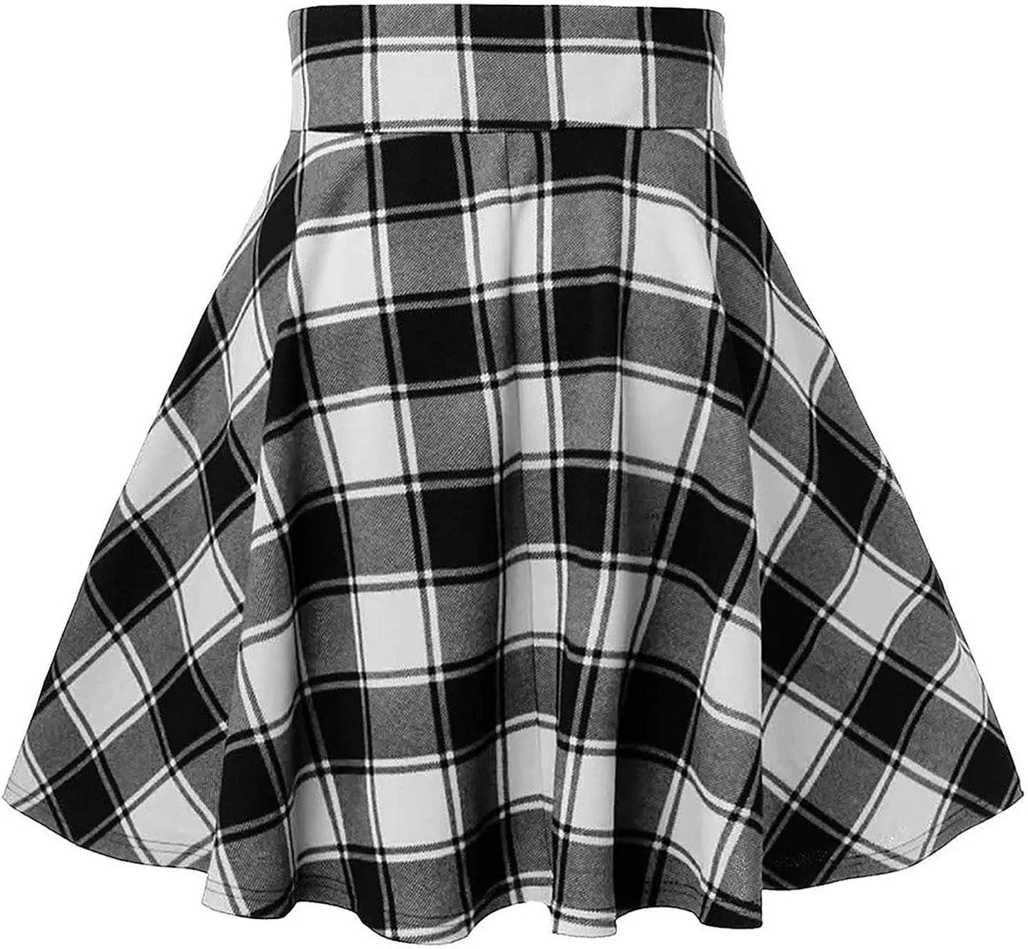 Women Plaid Mini Skirts A Line Pleated Skirts Lace Up Casual Skirts High Waist Skater Skirts Vintage Casual Skirts