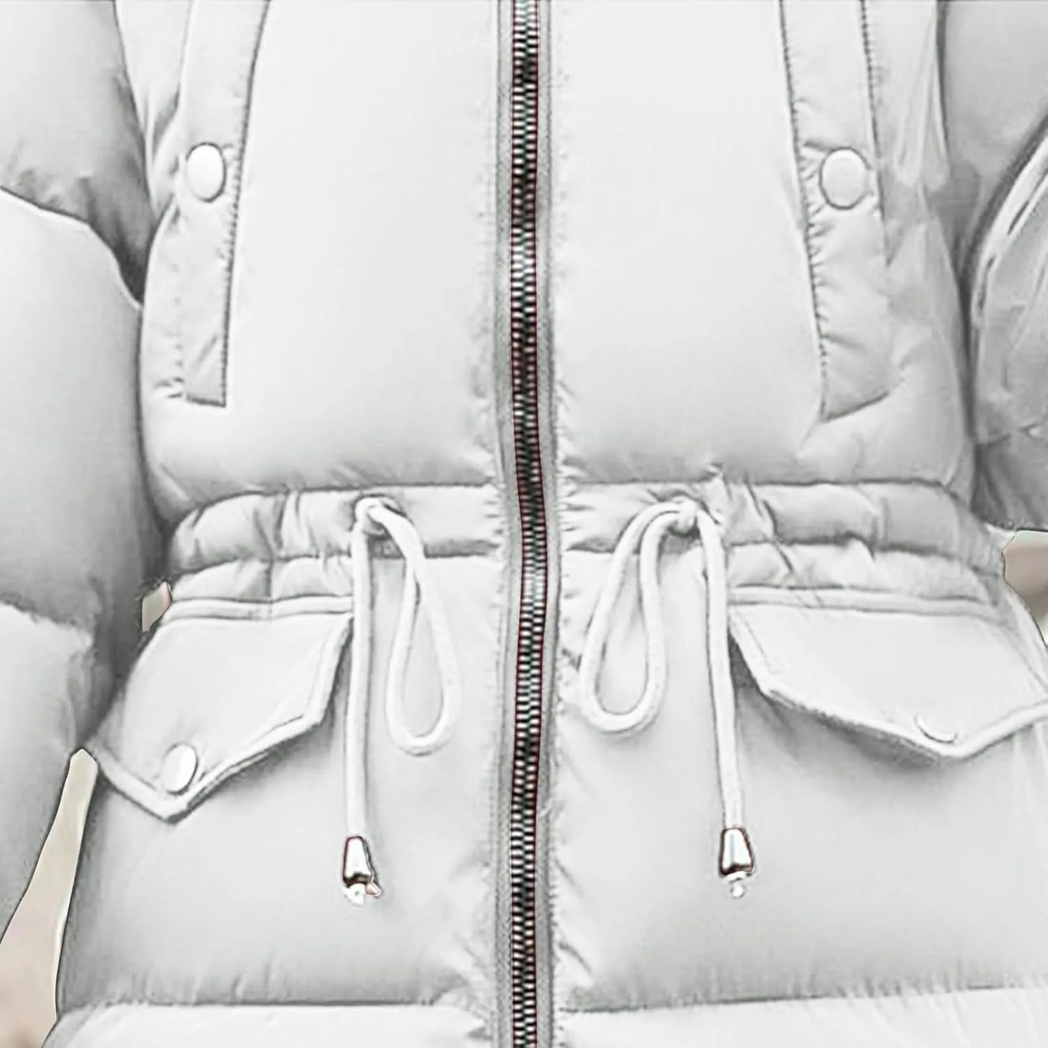 Women Quilted Jackets Thicken Winter Coats with Faux Fur Hood Lightweight Puffer Jackets Warm Outerwear Baggy Down Coat