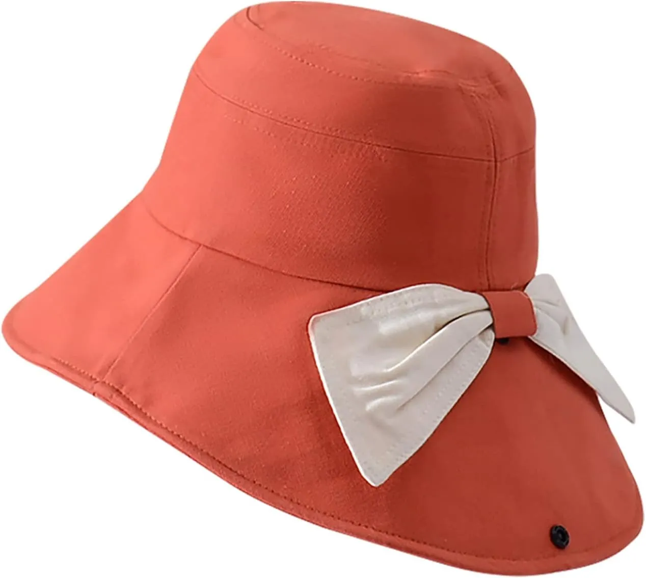 Women Trendy Sun Bucket Hat Cotton Hats Teens Girls Wide Brim Floppy Summer Beach Caps Cute Fedora Hat UV Protection