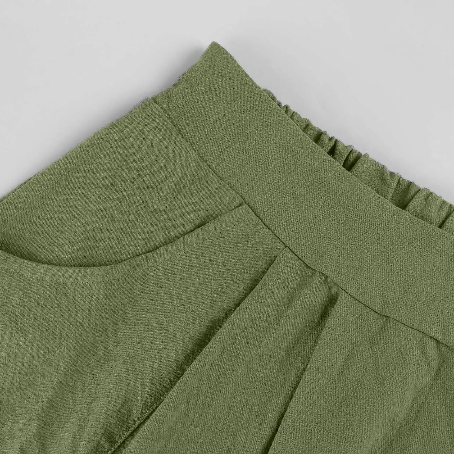 Womens A Line Midi Skirt Vintage Front Button Swing Skirt Summer Casual High Waisted Pleated Midi Skirt with Pockets