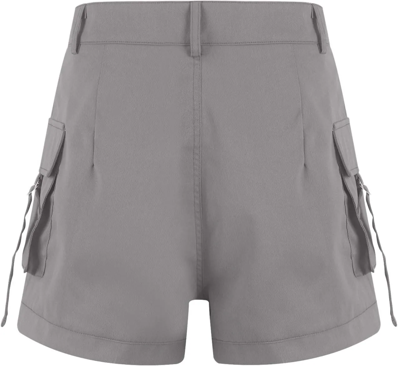 Womens Cargo Shorts Button High Waisted Pull On Shorts Summer Casual Utility Cut Off Shorts Jean Shorts with Pockets
