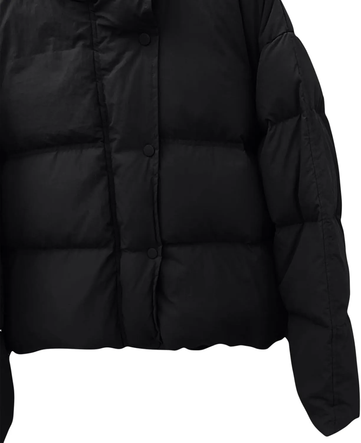 Womens Cropped Puffer Jackets Thicken Winter Coat Puffy Down Jacket Parkas Bubble Outerwear Quilted Lightweight Jackets