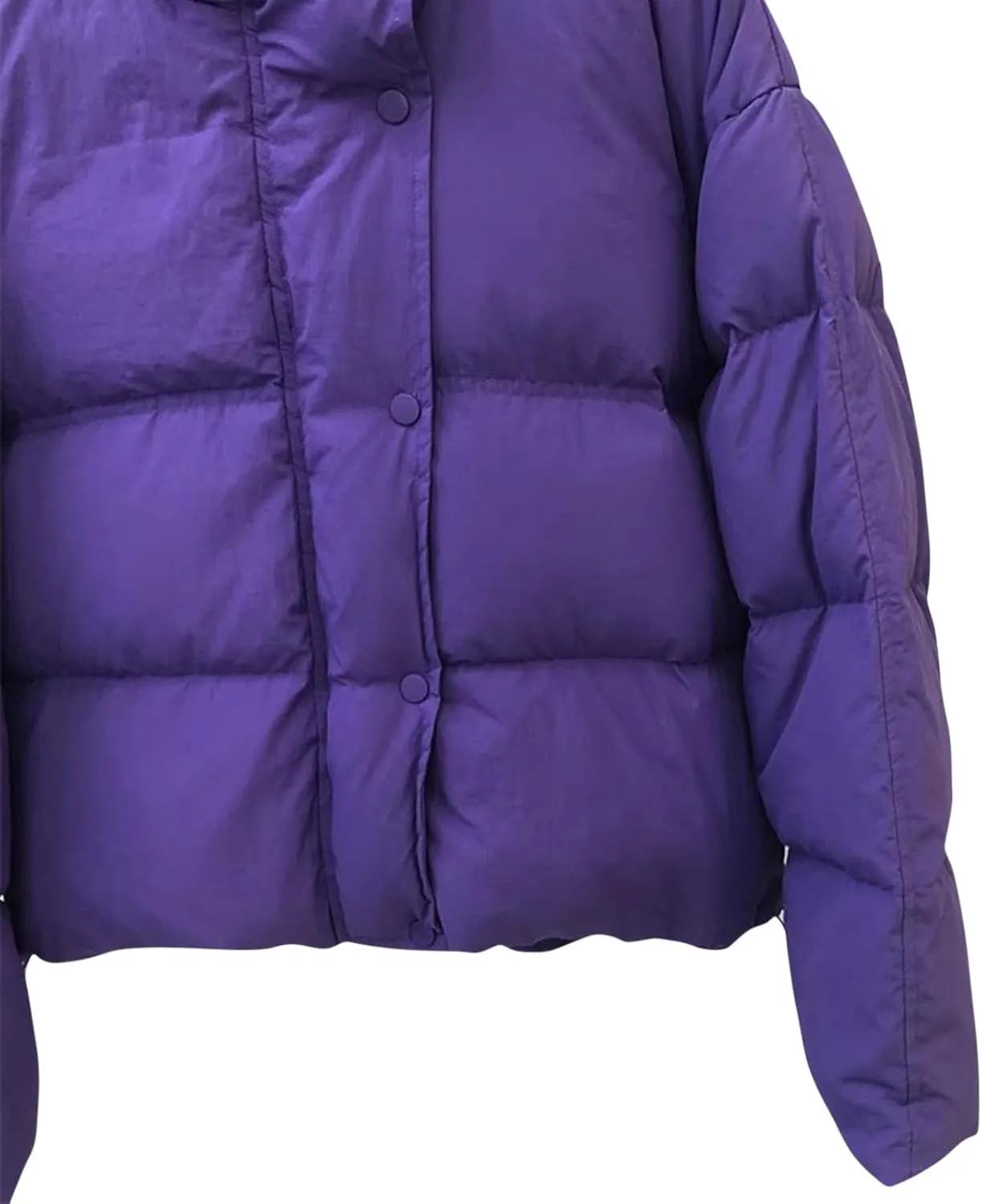 Womens Cropped Puffer Jackets Thicken Winter Coat Puffy Down Jacket Parkas Bubble Outerwear Quilted Lightweight Jackets