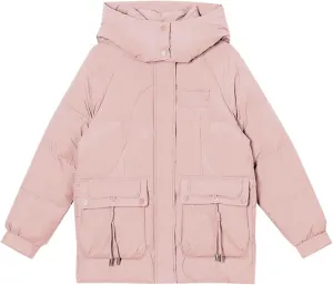 Women's Down Puffer Jackets Lightweight Thermal Quilted Coat with Pockets Zip Up Winter Warm Oversized Jackets