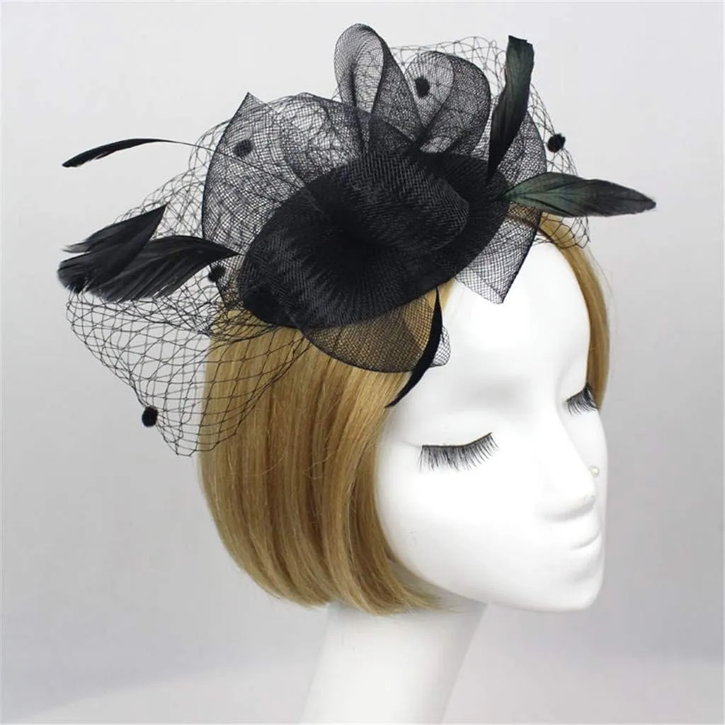 Women's Fascinators Hat Fashion Feathe Hat Cocktail Party Hat Hair Clip Headband Fascinator Wedding Tea Party Hat