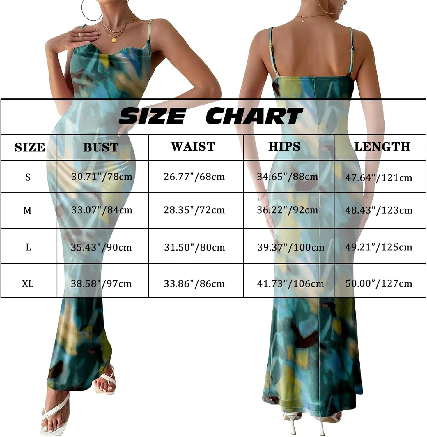 Women's Floral Spaghetti Strap Maxi Dress Sexy Summer Stretch Bodycon Dress Backless Cocktail Slip Long Dresses