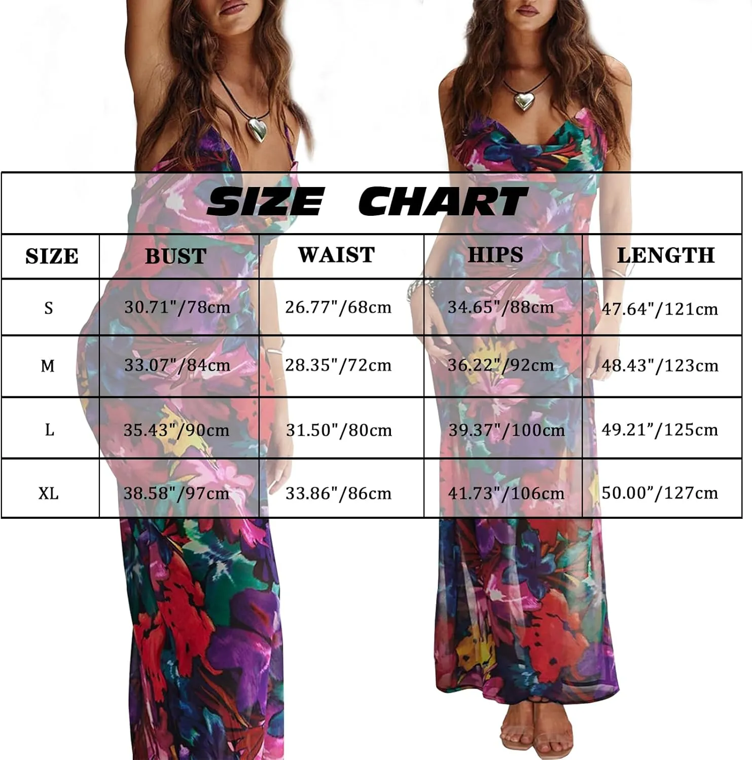Women's Floral Spaghetti Strap Maxi Dress Sexy Summer Stretch Bodycon Dress Backless Cocktail Slip Long Dresses