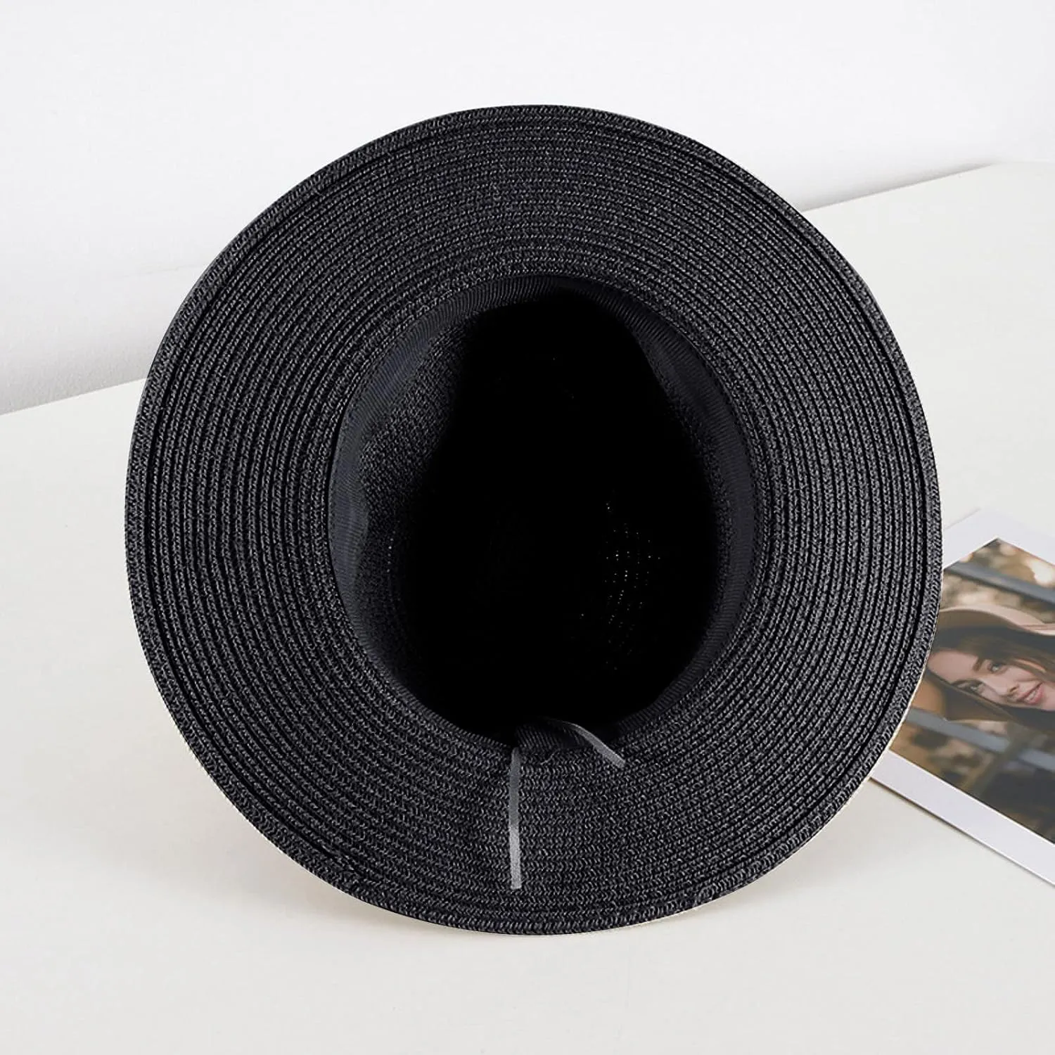 Women's Folable Floppy Hat Wide Brim Sun Hats for Women Floppy Hat Summer Beach Cap Adjustable Straw Hat for Women