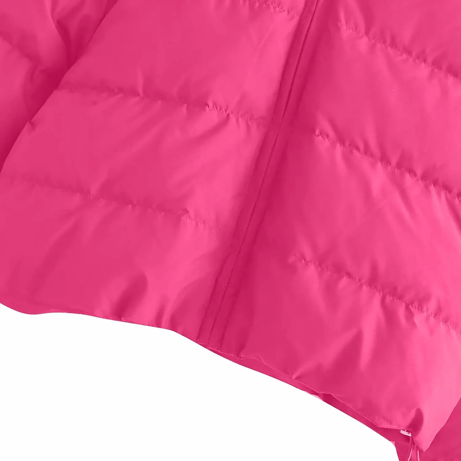 Women's Lightweight Quilted Jackets Winter Long Sleeve Cropped Puffer Down Jackets Fashion Short Hooded Padded Coats