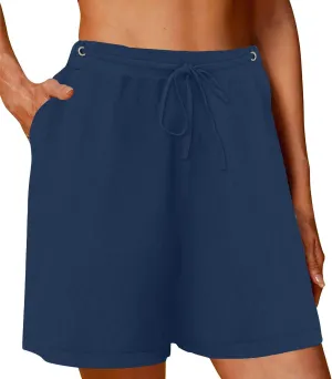 Women’S Linen Shorts Summer 2025 High Waisted Elastic Waist Dressy Casual Shorts Running Athletic Shorts