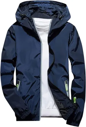 Womens Men's Casual Pure Color Plus Size Hoodie Reflective Zipper Outdoor Sport Coat Long Utility Design Jackets