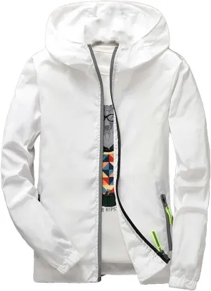 Womens Mens Lightweight Jackets Reflective Zip Outdoor Sport Coats Casual Pure Color Utility Work Hoodies Plus Size