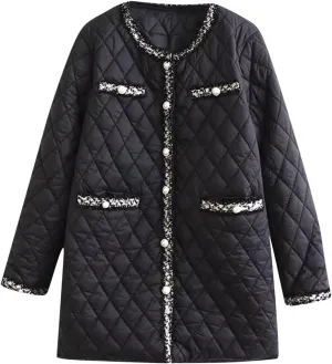 Women's Quilted Lightweight Jackets Winter Coats Casual Thicken Puffer Jackets Warm Long Down Coats Parkas Outerwear