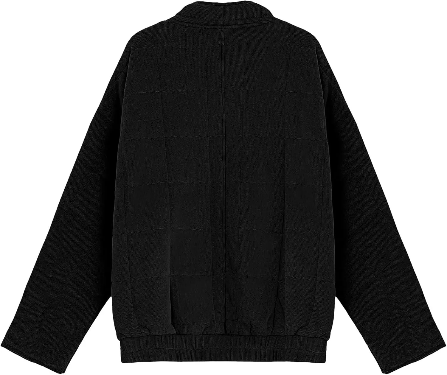 Womens Quilted Puffer Jackets Lightweight Dolman Sleeve Down Coats Zipper Padded Bomber Jackets Outwear with Pocket