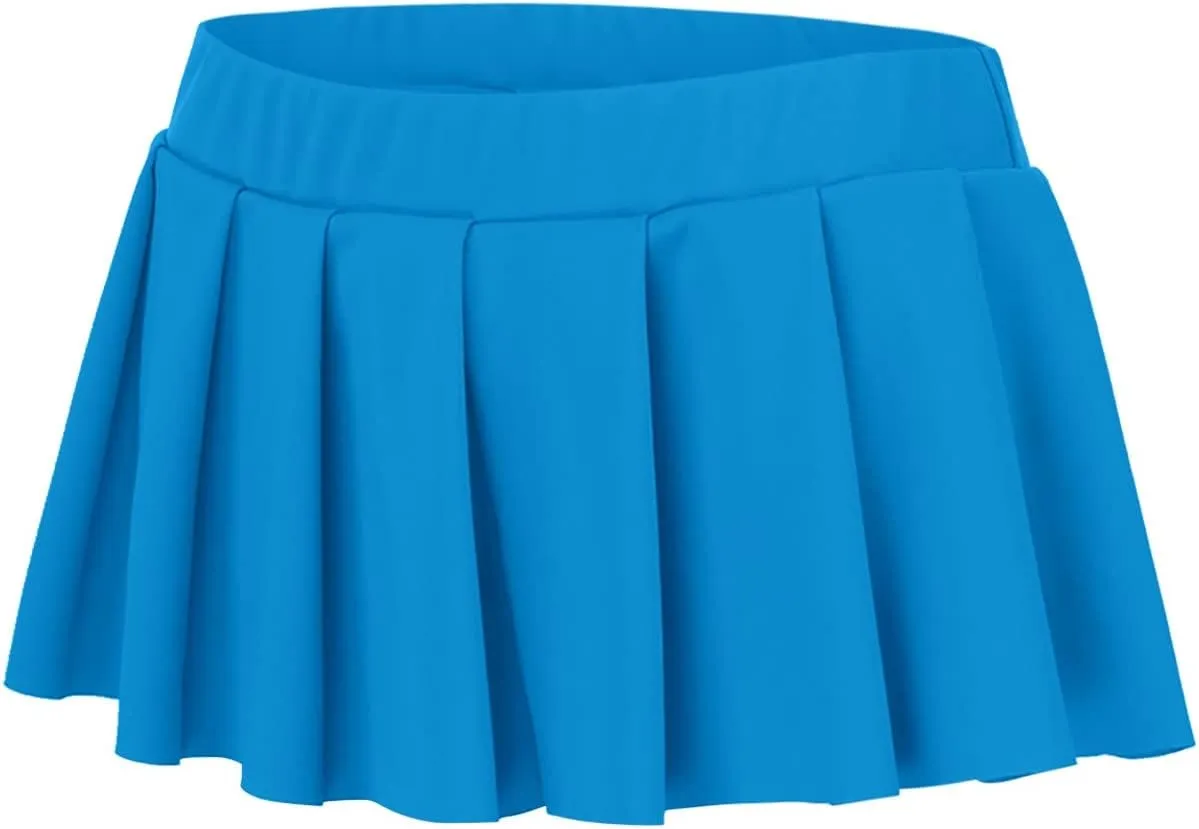 Women's Sexy Pleated Mini Skirt Underneath Low Waisted Elastic Short Skirts Club Entertainment Yoga Skirt Inner Shorts