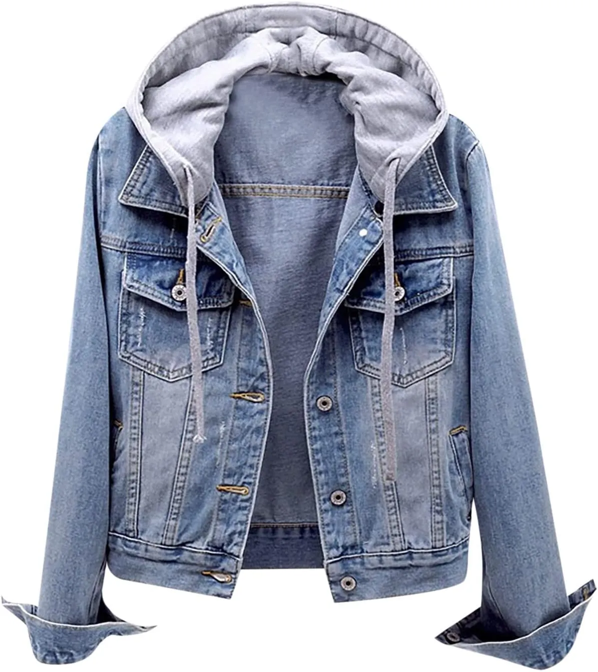 Women's Winter Denim Jackets Faux Fur Lined Warm Coats Sherpa Fur Fleece Lined Thicken Denim Jean Trucker Jacket Coat