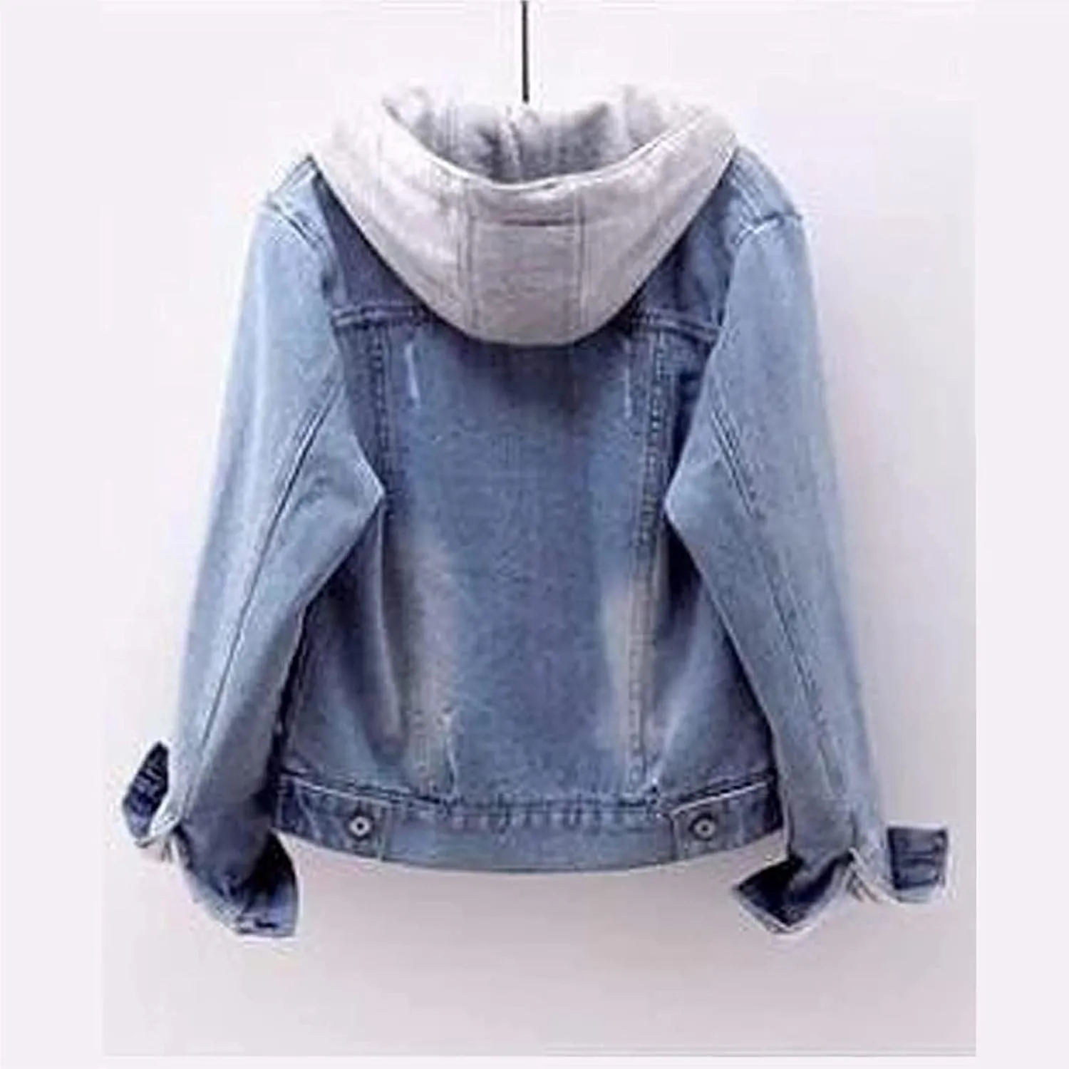 Womens Winter Jacket Detachable Hoodie Sherpa Fur Fleece Lined Denim Jean Warm Trucker Jackets Coat with Pockets