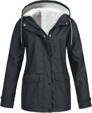 XUETON Women's Casual Zip Up Anork Jackets Fleece Lined Downs Puffer Jacket Windproof Warm Down Outerwear Anorak Utility Hiking Ski
