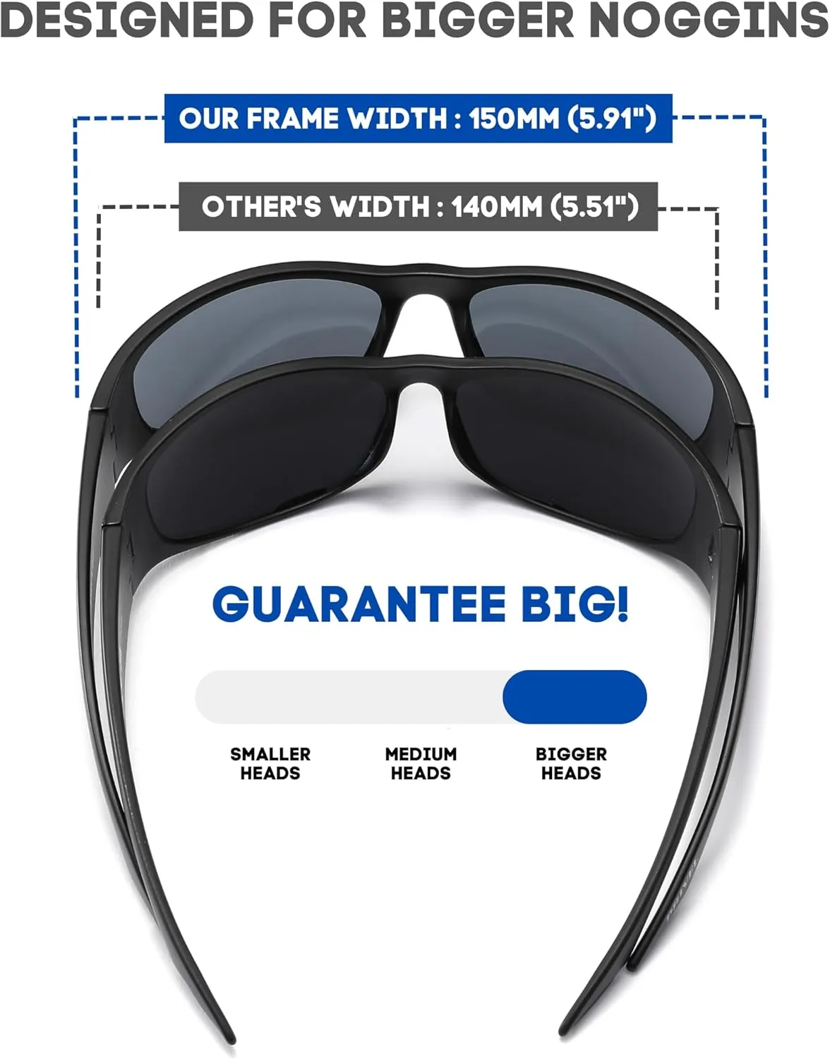 XXL Size Extra Large 150MM Wrap Around Sport Polarized Sunglasses for Big Wide Heads Men TR90 Running Cycling Glasses