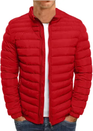 Ymosrh Men's Down Jackets Puffer Alternative Jacket Lightweight Warm Winter Coats Windproof Insulated Jacket, S-3XL