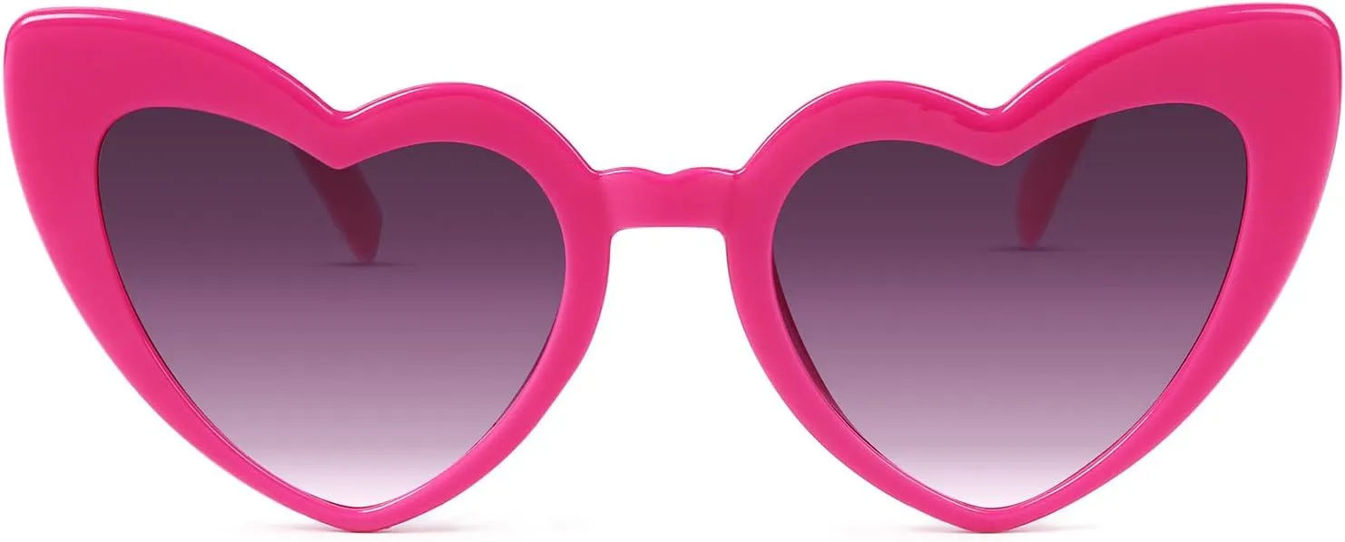 YOGFIT Heart Sunglasses for Women Fashion Classic Love Eye Protection Sunglasses Vintage Cute Heart Sunglasses